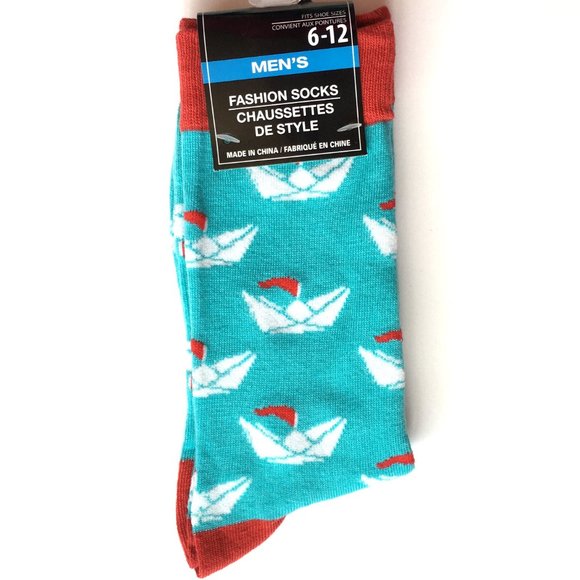 Other - *3/$15* Mens Fun Paper Boat Socks